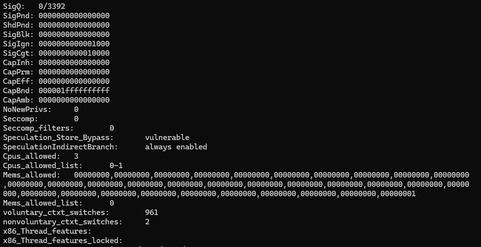 SSH strace proc status 7745